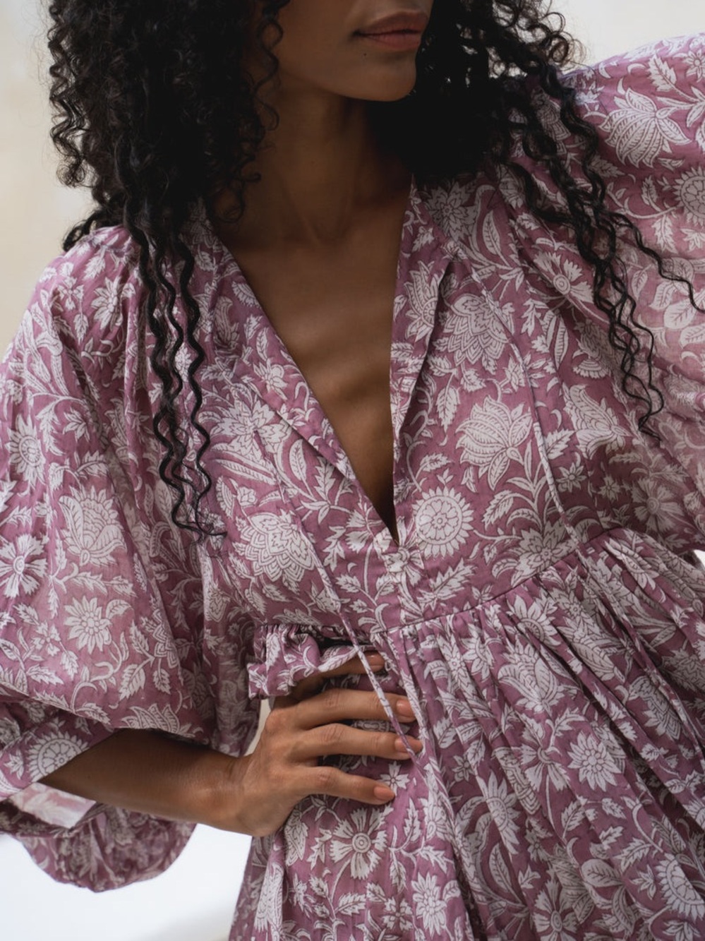 DAUGHTERS OF INDIA Kyra Mini Dress in Musk (L) - Picture 8 of 8